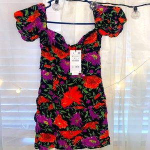 Puffy sleeves mini ZARA dress size M